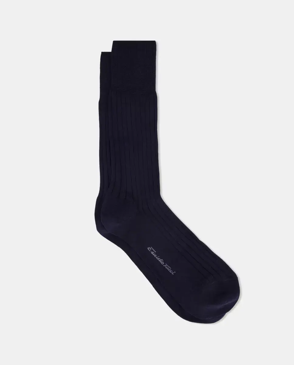 Короткие широкие носки в рубчик Emidio Tucci, темно-синий
Короткие широкие носки в рубчик Emidio Tucci, темно-синий