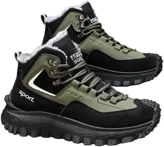 Зимние походные ботинки Hhhchpm для мужчин, утепленные флисом снегоступы для активного отдыха на улице, водонепроницаемые ботинки на щиколотку с противоскользящей подошвой для холодной погоды, зеленый
Зимние походные ботинки Hhhchpm для мужчин, утепленные флисом снегоступы для активного отдыха на улице, водонепроницаемые ботинки на щиколотку с противоскользящей подошвой для холодной погоды, зеленый