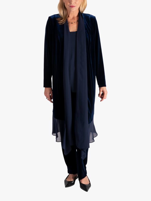 Растягивающийся бархатный жакет с шалькой chesca, Navy
Растягивающийся бархатный жакет с шалькой chesca, Navy