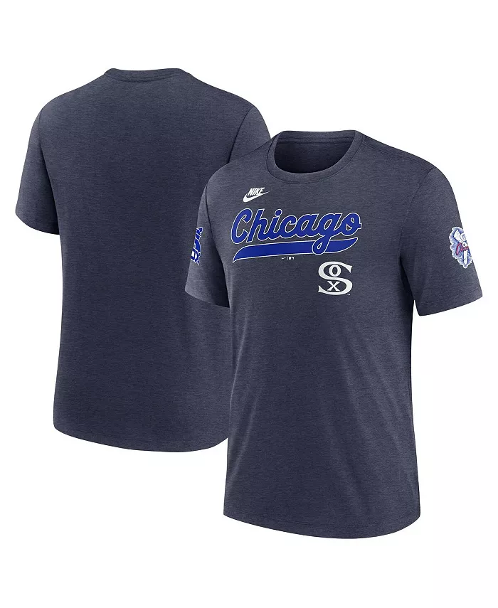 Мужская футболка Heather Navy Chicago White Sox из коллекции Cooperstown Collection, трикотаж из смесовой ткани Nike
Мужская футболка Heather Navy Chicago White Sox из коллекции Cooperstown Collection, трикотаж из смесовой ткани Nike