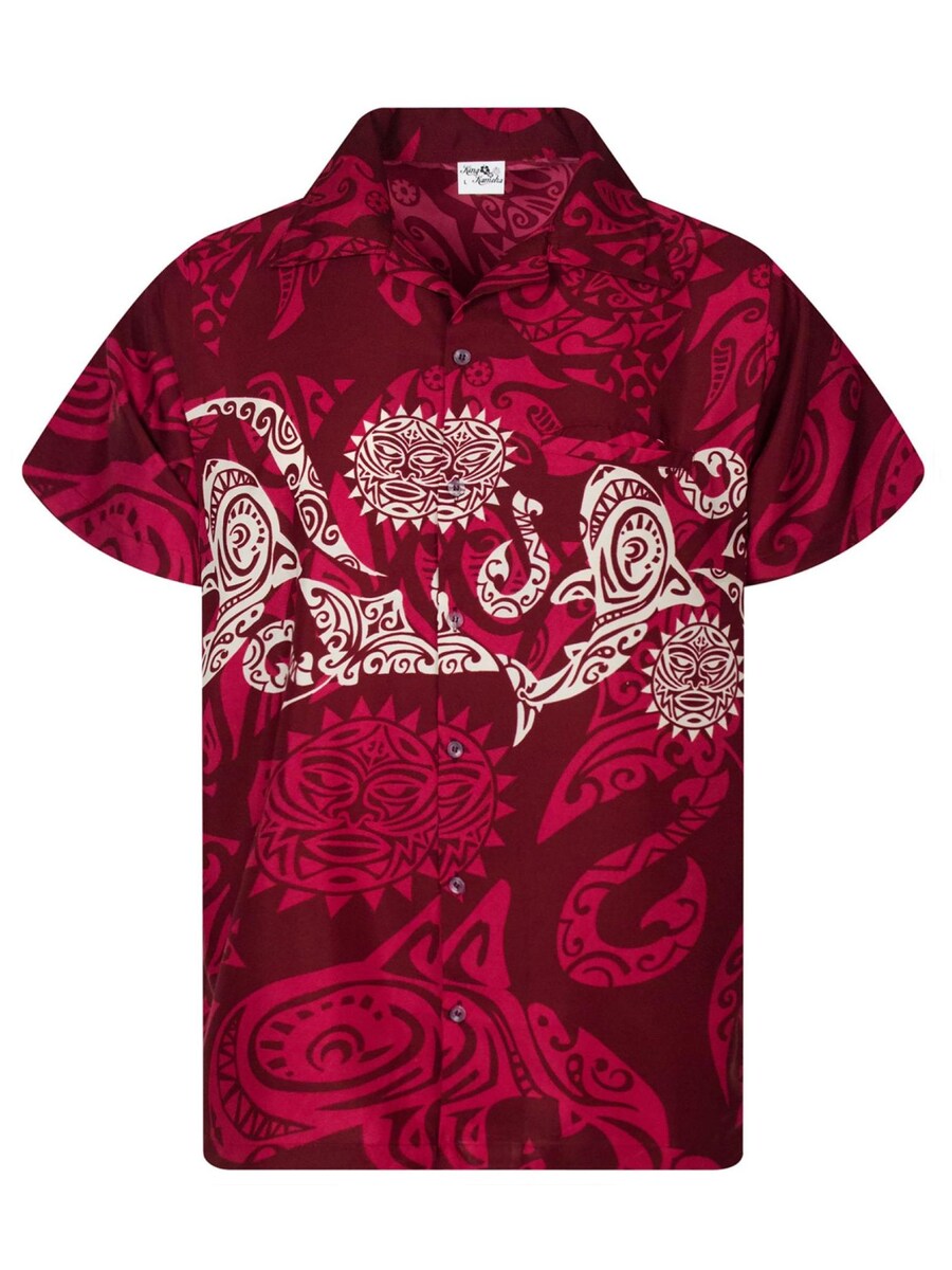 Рубашка King Kameha Maori Chest, красный 
Рубашка King Kameha Maori Chest, красный