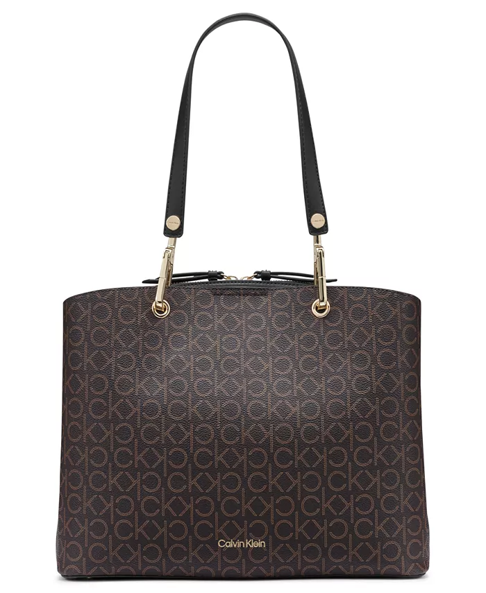 Гарнет Signature Сумка-тоут с тройным отделением и верхней молнией Calvin Klein, коричневый
Гарнет Signature Сумка-тоут с тройным отделением и верхней молнией Calvin Klein, коричневый