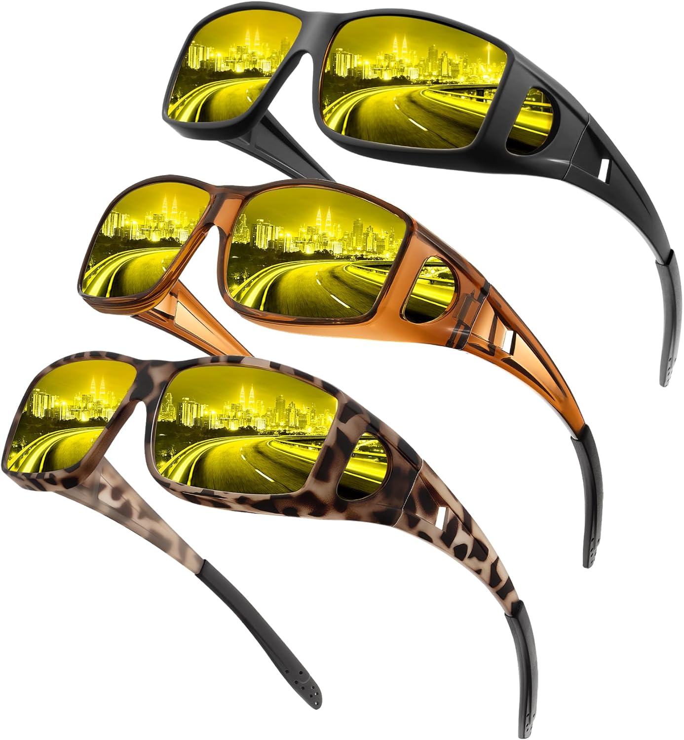 Очки ночного видения, надеваемые поверх очков, для мужчин и женщин, с обтекаемыми антибликовыми линзами HD для ночного вождения QALLY, A10-matte Black/Clear Brown/Matte Tortoise
Очки ночного видения, надеваемые поверх очков, для мужчин и женщин, с обтекаемыми антибликовыми линзами HD для ночного вождения QALLY, A10-matte Black/Clear Brown/Matte Tortoise