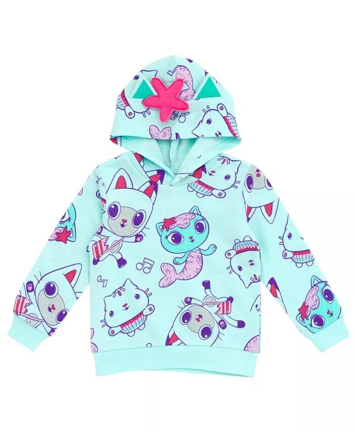 Pandy Paws Cakey Cat Mer Флисовый пуловер с капюшоном для девочек-кошек для маленьких девочек Dreamworks Gabby'S Dollhouse, синий
Pandy Paws Cakey Cat Mer Флисовый пуловер с капюшоном для девочек-кошек для маленьких девочек Dreamworks Gabby'S Dollhouse, синий