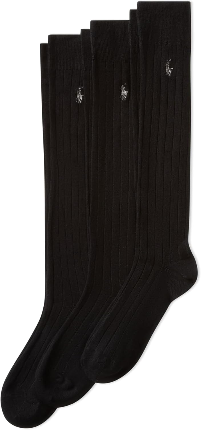 POLO RALPH LAUREN мужские мерсеризованные хлопковые ребристые классические носки Otc - набор из 3 пар - усиленный хлопок для комфорта, Black
POLO RALPH LAUREN мужские мерсеризованные хлопковые ребристые классические носки Otc - набор из 3 пар - усиленный хлопок для комфорта, Black