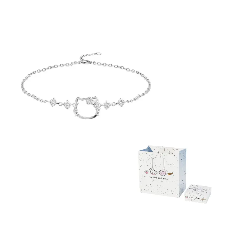 Браслеты из циркониевого сплава для женщин Sanrio, hello kitty bare hand chain
Браслеты из циркониевого сплава для женщин Sanrio, hello kitty bare hand chain