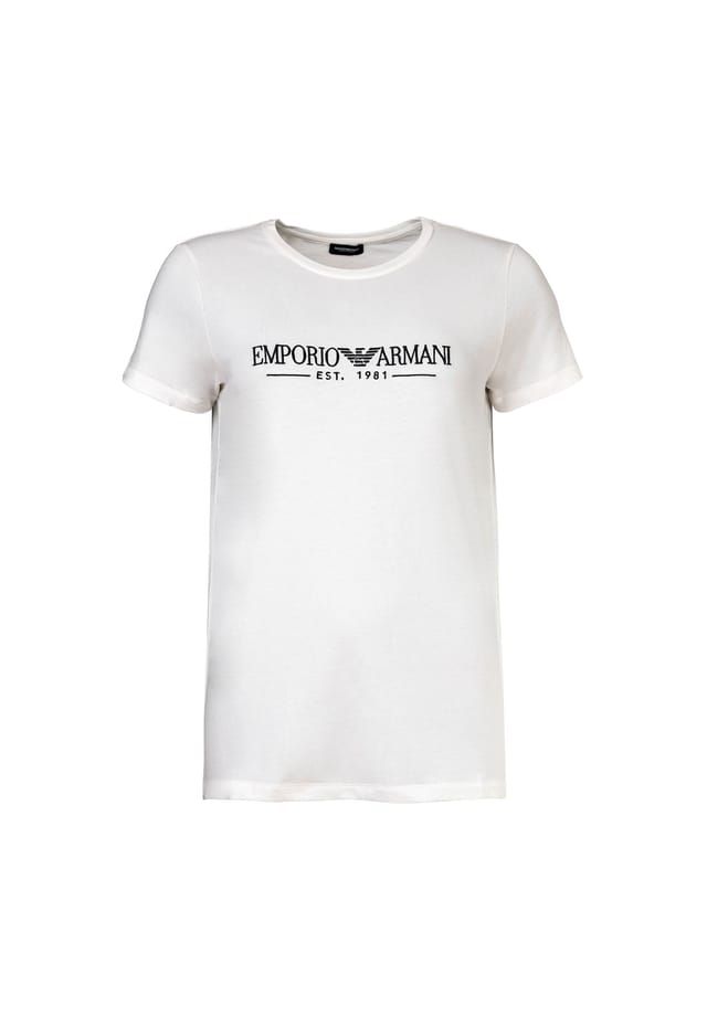 Футболка - повседневная хлопок круглый вырез классический крой Emporio Armani, белый
Футболка - повседневная хлопок круглый вырез классический крой Emporio Armani, белый