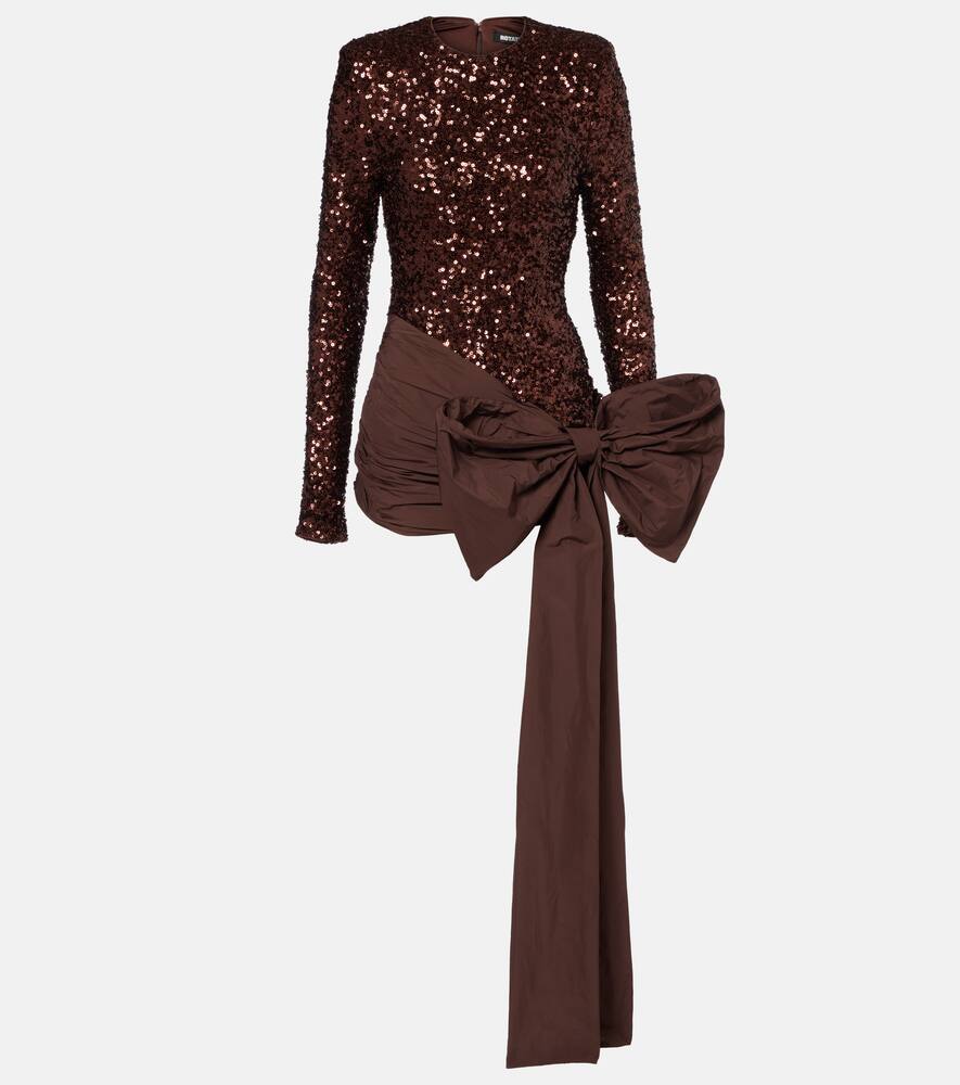 Мини-платье с бантом и пайетками Rotate, Chicory Coffee
Мини-платье с бантом и пайетками Rotate, Chicory Coffee