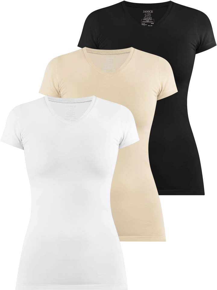 Janice 3 облегающие футболки с V-образным вырезом Siena бежевого/черного/белого цвета, Черный, Janice 3 облегающие футболки с V-образным вырезом Siena бежевого/черного/белого цвета
Janice 3 облегающие футболки с V-образным вырезом Siena бежевого/черного/белого цвета, Черный, Janice 3 облегающие футболки с V-образным вырезом Siena бежевого/черного/белого цвета
