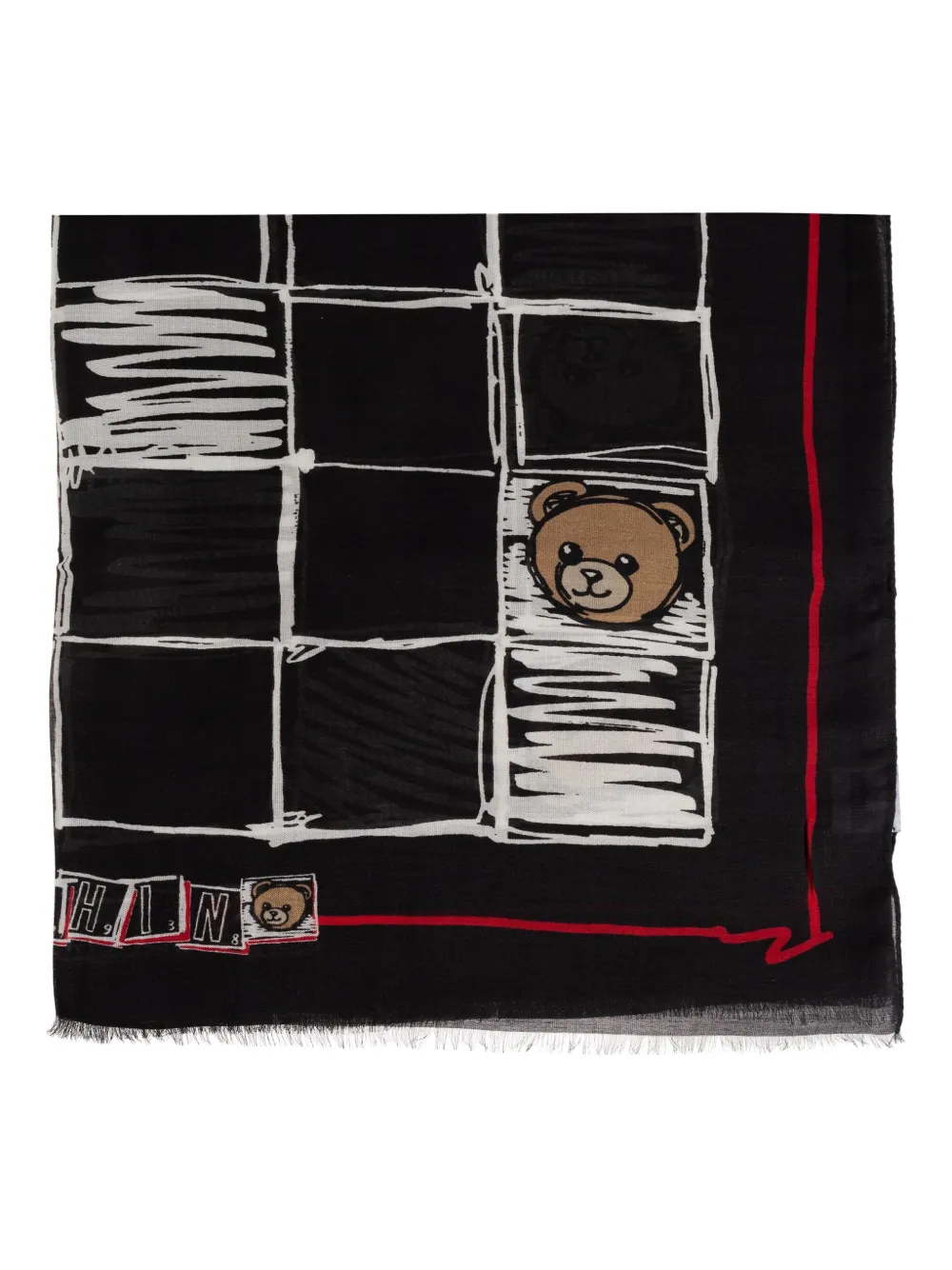 Шарф с принтом Teddy Moschino, черный
Шарф с принтом Teddy Moschino, черный