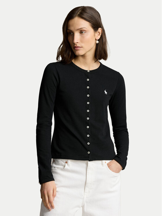 Облегающий кардиган 211941175002 Polo Ralph Lauren, черный 
Облегающий кардиган 211941175002 Polo Ralph Lauren, черный