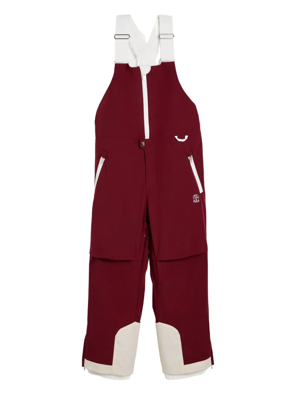 Зимние брюки с вышитым логотипом Brunello Cucinelli Kids, красный 
Зимние брюки с вышитым логотипом Brunello Cucinelli Kids, красный