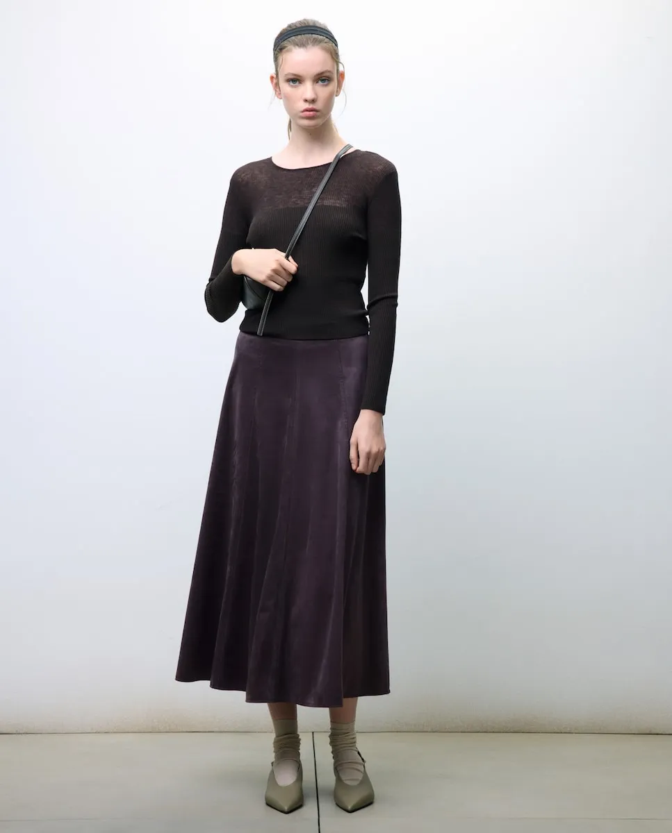 Миди-юбка под кожу Tintoretto, баклажановый
Миди-юбка под кожу Tintoretto, баклажановый