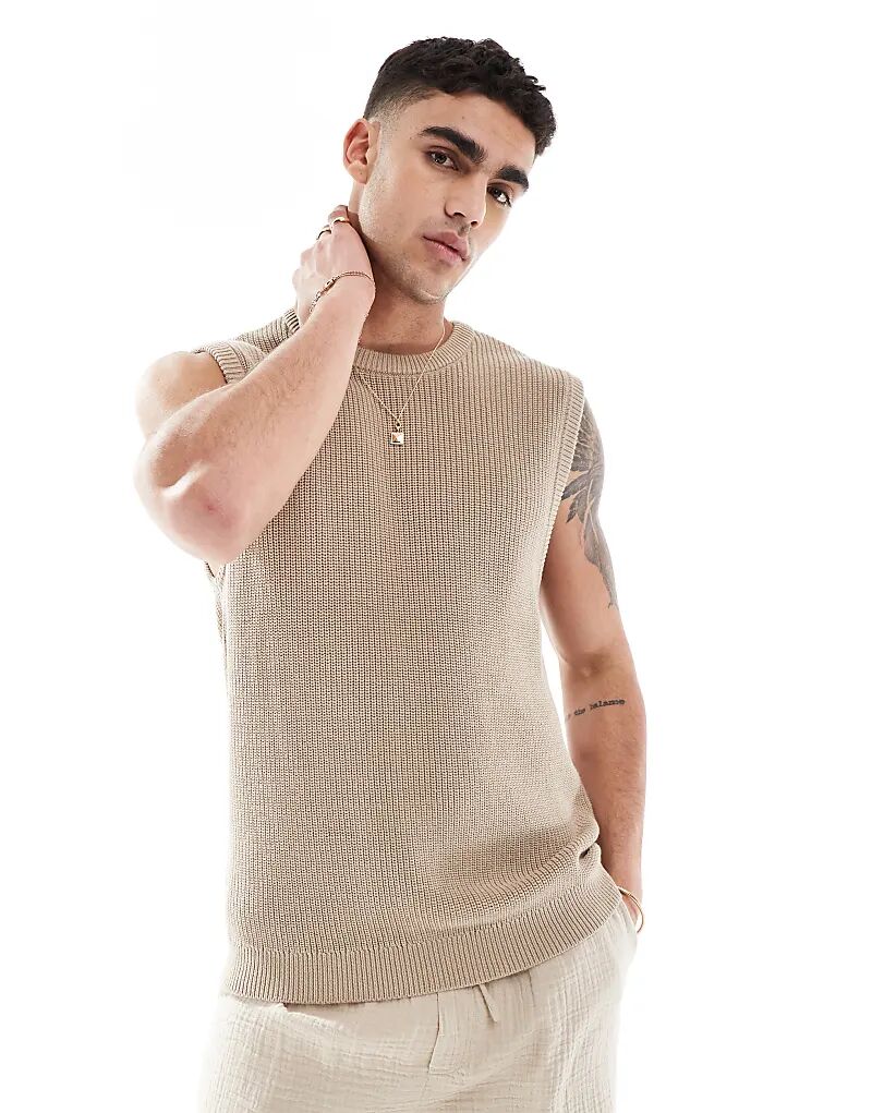 Жилет New Look из толстой пряжи светло-коричневого цвета
Жилет New Look из толстой пряжи светло-коричневого цвета