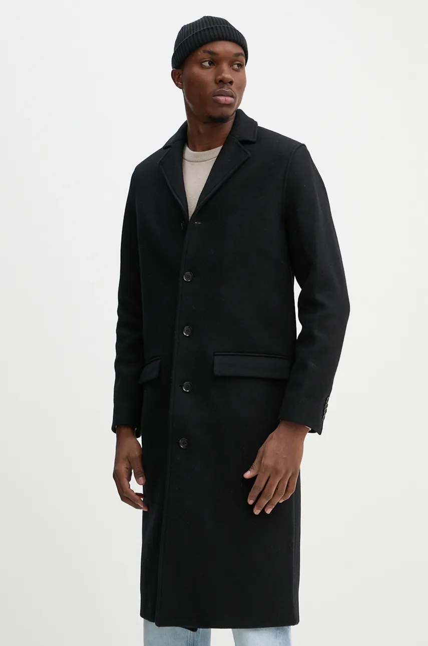 SATESFA шерстяное пальто Samsoe Samsoe, черный 
SATESFA шерстяное пальто Samsoe Samsoe, черный