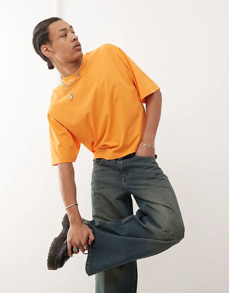 Футболка свободного кроя COLLUSION оранжевого цвета 
Футболка свободного кроя COLLUSION оранжевого цвета