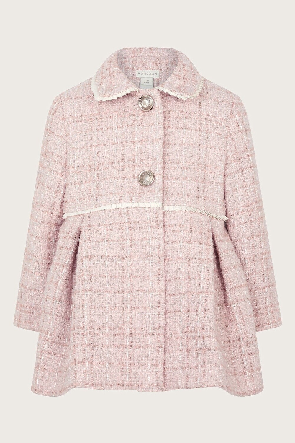 Детское твидовое пальто с воротником Monsoon, розовый
Детское твидовое пальто с воротником Monsoon, розовый
