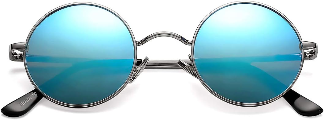 Солнцезащитные очки Pro Acme Small Round Polarized Sunglasses для мужчин и женщин, в стиле ретро, металлические, в стиле хиппи, с защитой от УФ-излучения UV400, D5 - Silver Frame/Blue Mirrored Lens
Солнцезащитные очки Pro Acme Small Round Polarized Sunglasses для мужчин и женщин, в стиле ретро, металлические, в стиле хиппи, с защитой от УФ-излучения UV400, D5 - Silver Frame/Blue Mirrored Lens