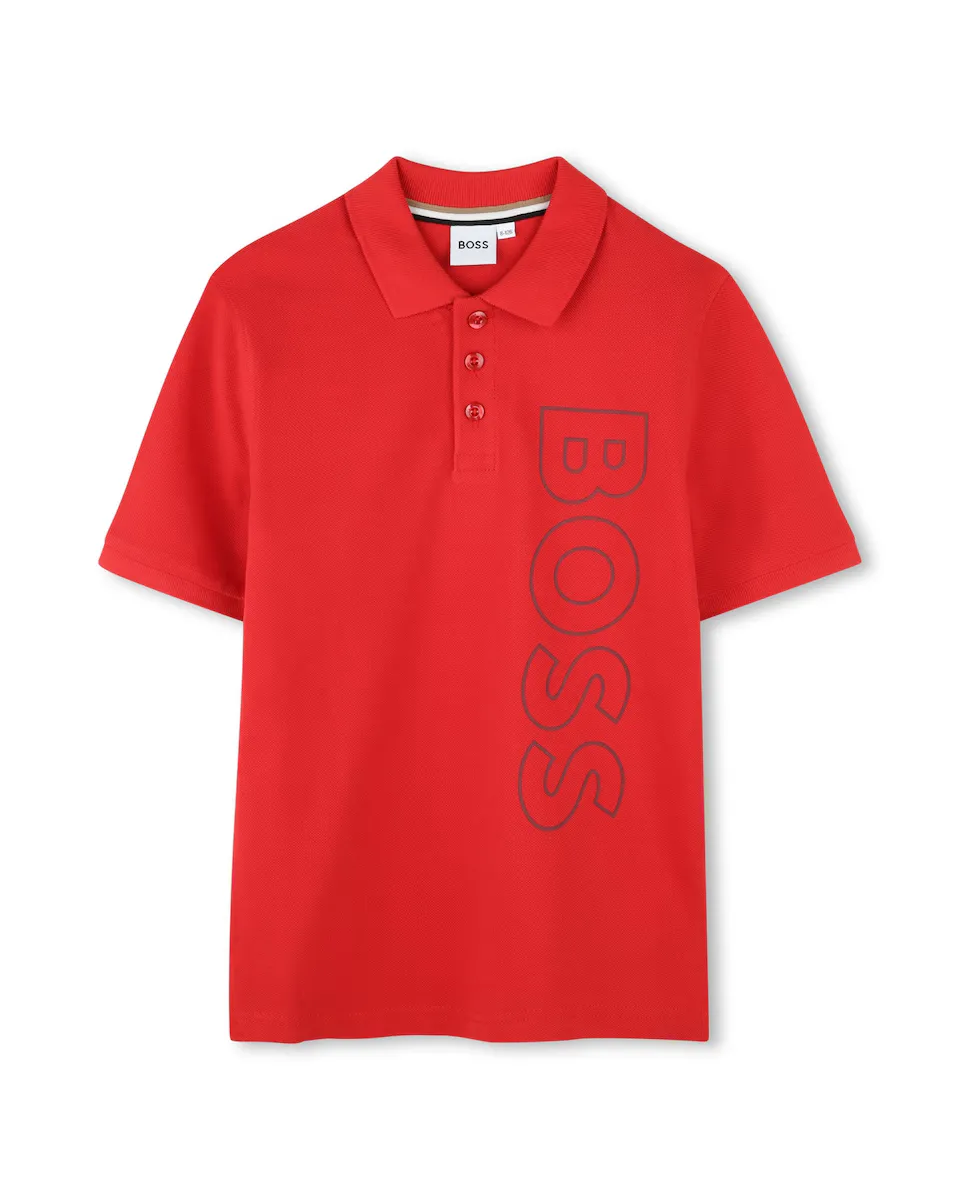 Рубашка-поло для мальчика из 100% хлопка с вертикальным логотипом BOSS Kidswear, красный
Рубашка-поло для мальчика из 100% хлопка с вертикальным логотипом BOSS Kidswear, красный