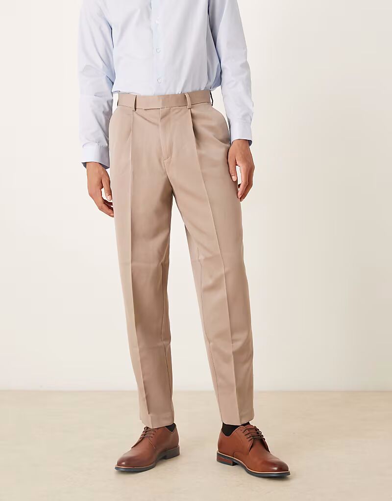 Брюки свободного кроя с зауженными складками спереди, темно-серого цвета Asos Design
Брюки свободного кроя с зауженными складками спереди, темно-серого цвета Asos Design