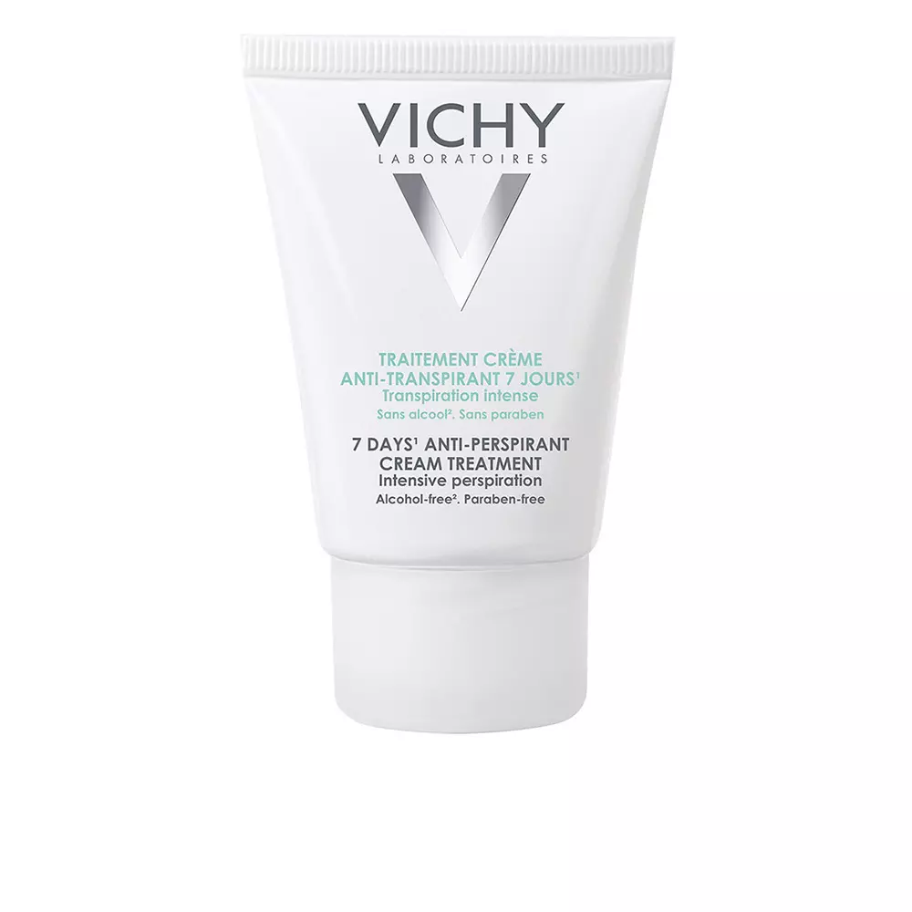Дезодорант Deo traitement creme anti-transpirant 7 jours cream Vichy Laboratoires, 30 мл. 
Дезодорант Deo traitement creme anti-transpirant 7 jours cream Vichy Laboratoires, 30 мл.