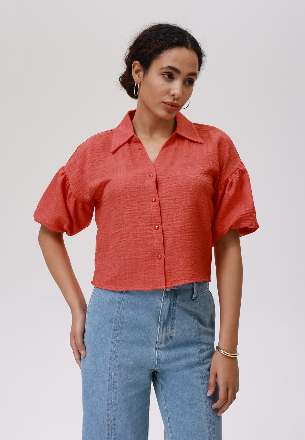 Блузка на пуговицах Anna Field, красный
Блузка на пуговицах Anna Field, красный