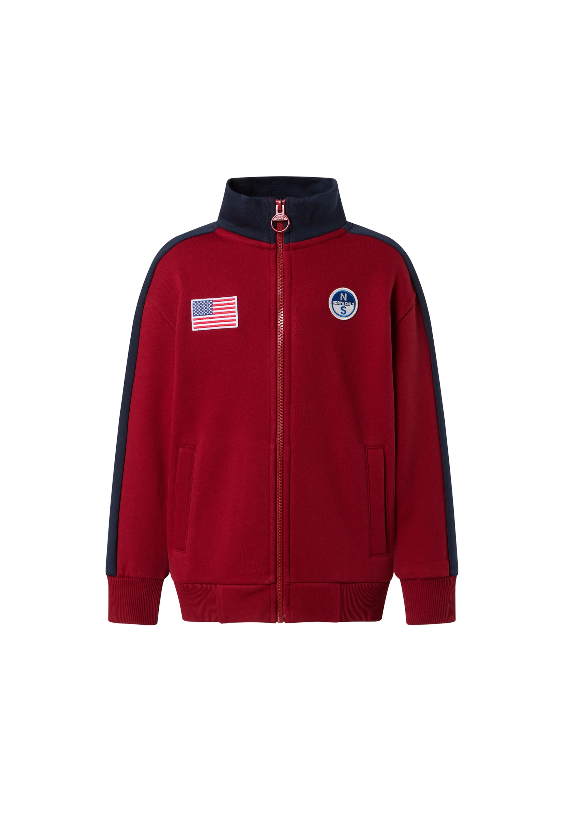 North Sails Толстовка с молнией в темно-красном цвете
North Sails Толстовка с молнией в темно-красном цвете