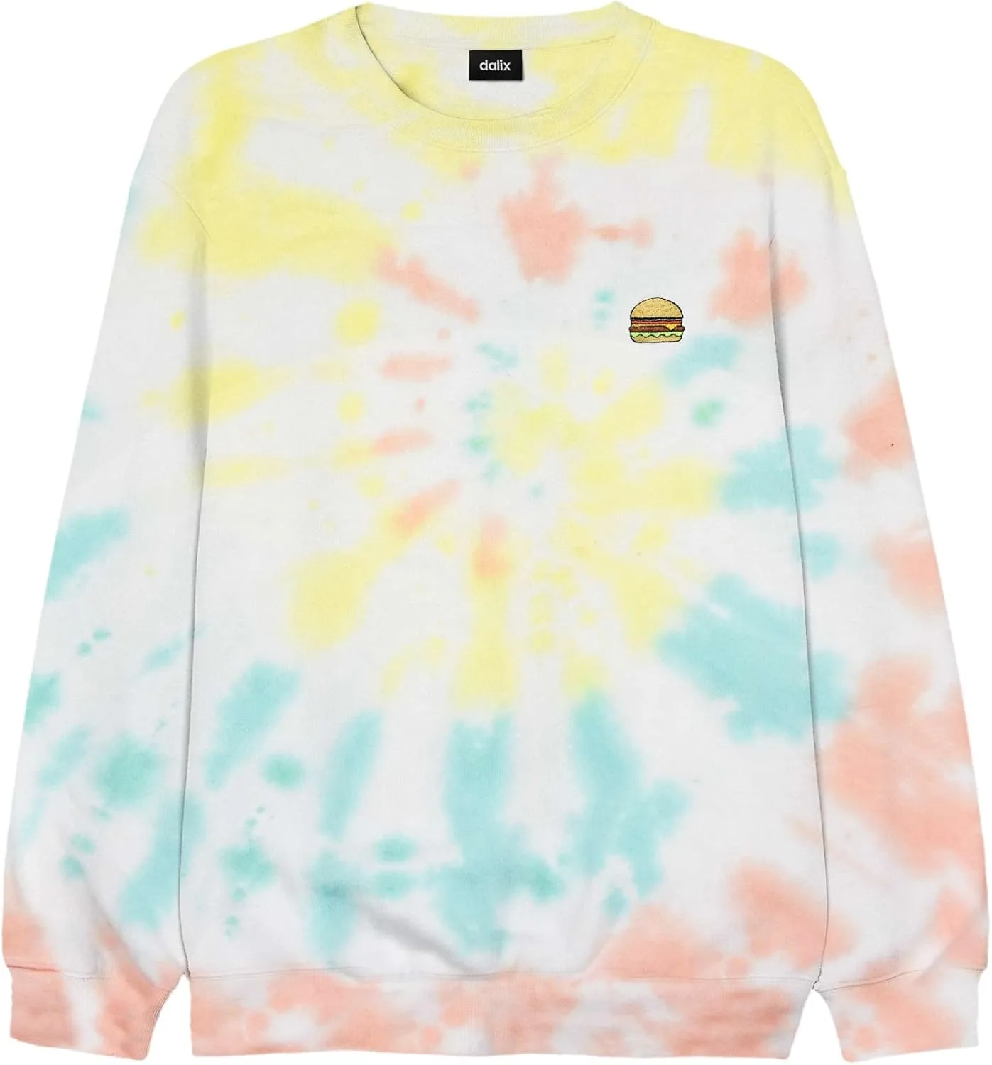 DALIX вышитый чизбургер лонгслив тай-дай флисовая толстовка
DALIX вышитый чизбургер лонгслив тай-дай флисовая толстовка