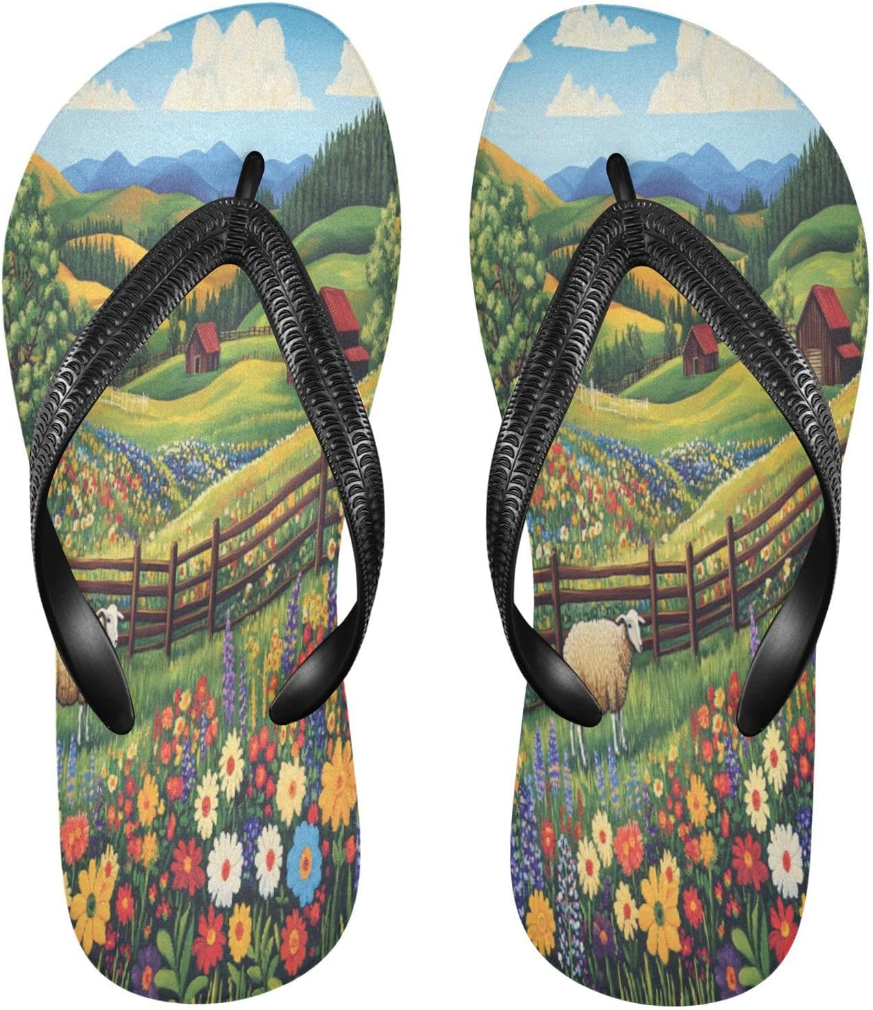 Женские и мужские пляжные шлепанцы с овечьим цветком, зеленого цвета, резиновые, противоскользящие, летние тапочки для ходьбы Sinestour
Женские и мужские пляжные шлепанцы с овечьим цветком, зеленого цвета, резиновые, противоскользящие, летние тапочки для ходьбы Sinestour