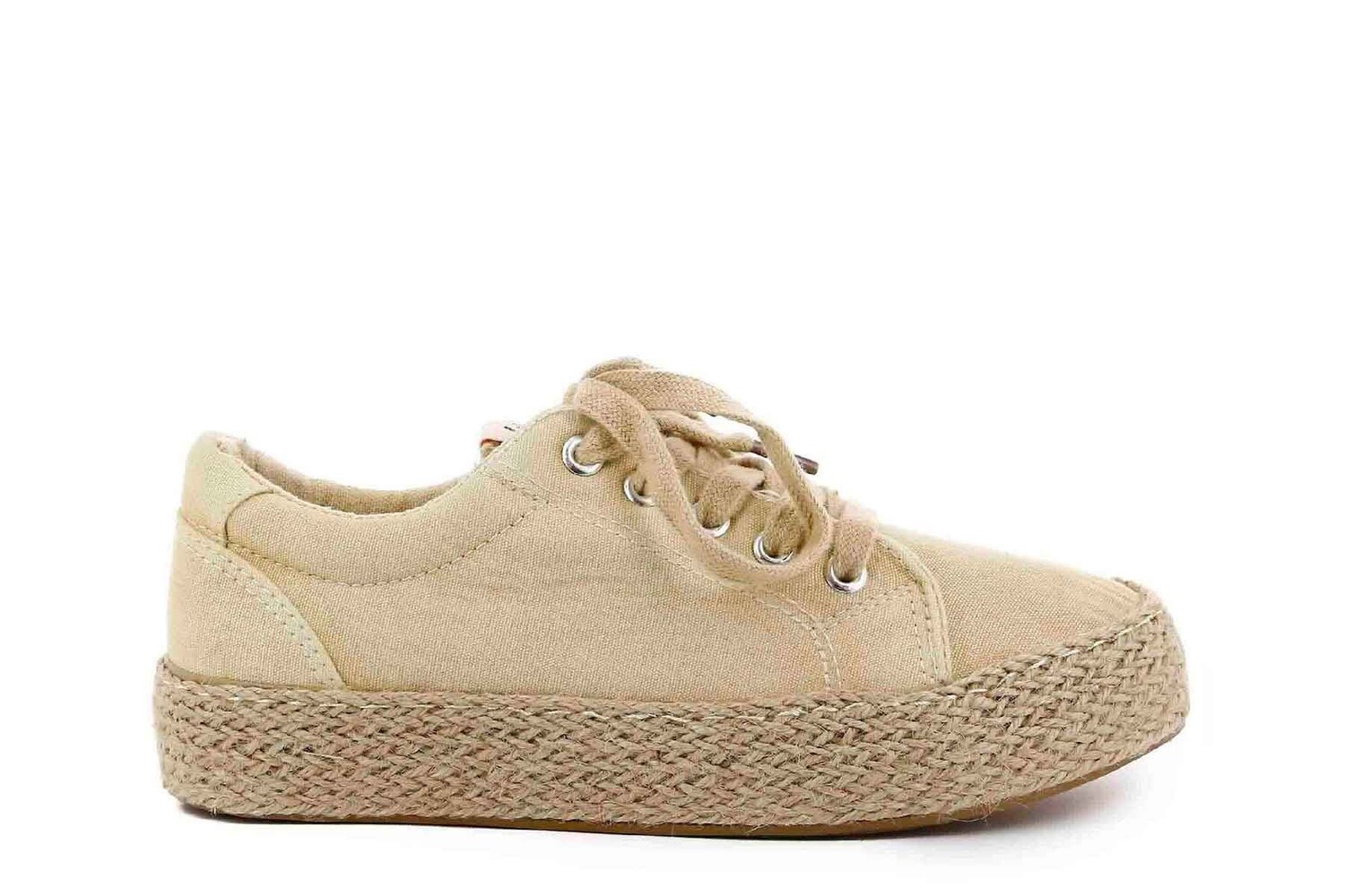 Кроссовки на платформе из парусины Little Camila'S, бежевый 
Кроссовки на платформе из парусины Little Camila'S, бежевый