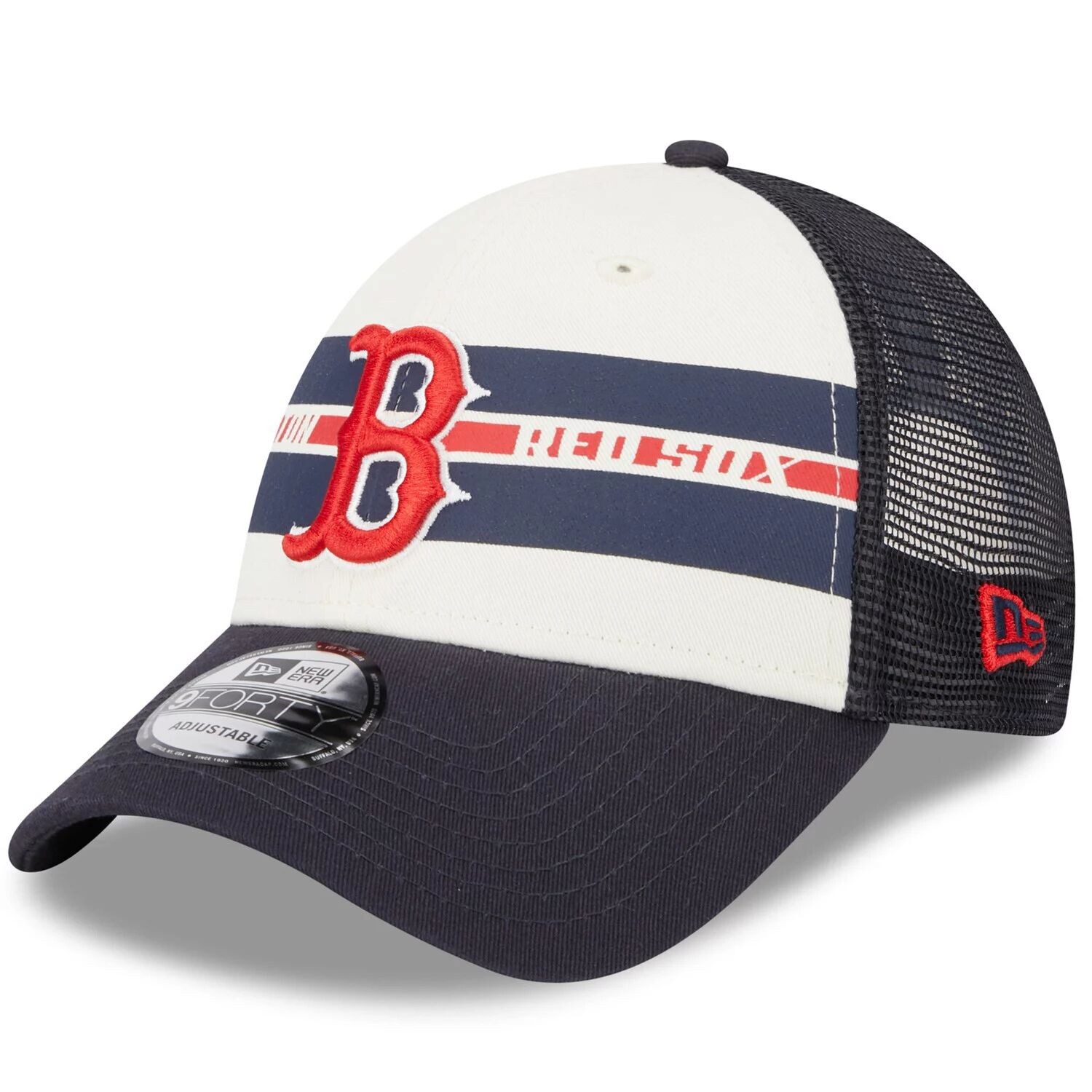 Мужская кепка New Era белого/темно-синего цвета Boston Red Sox Team Stripe Trucker 9FORTY Snapback
Мужская кепка New Era белого/темно-синего цвета Boston Red Sox Team Stripe Trucker 9FORTY Snapback