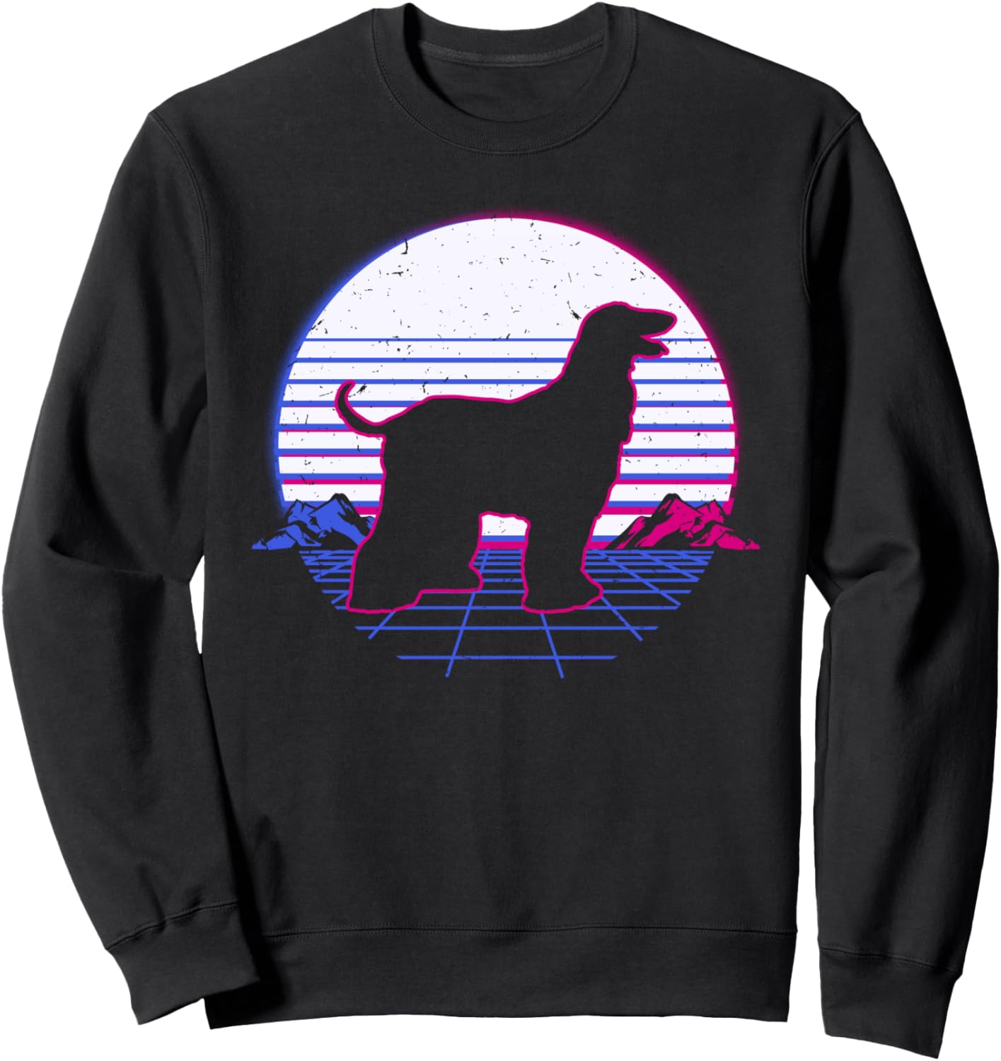 Толстовка в стиле ретро-винтаж с изображением щенка афганской борзой Retrowave Synthwave Afghan Hound, черный
Толстовка в стиле ретро-винтаж с изображением щенка афганской борзой Retrowave Synthwave Afghan Hound, черный