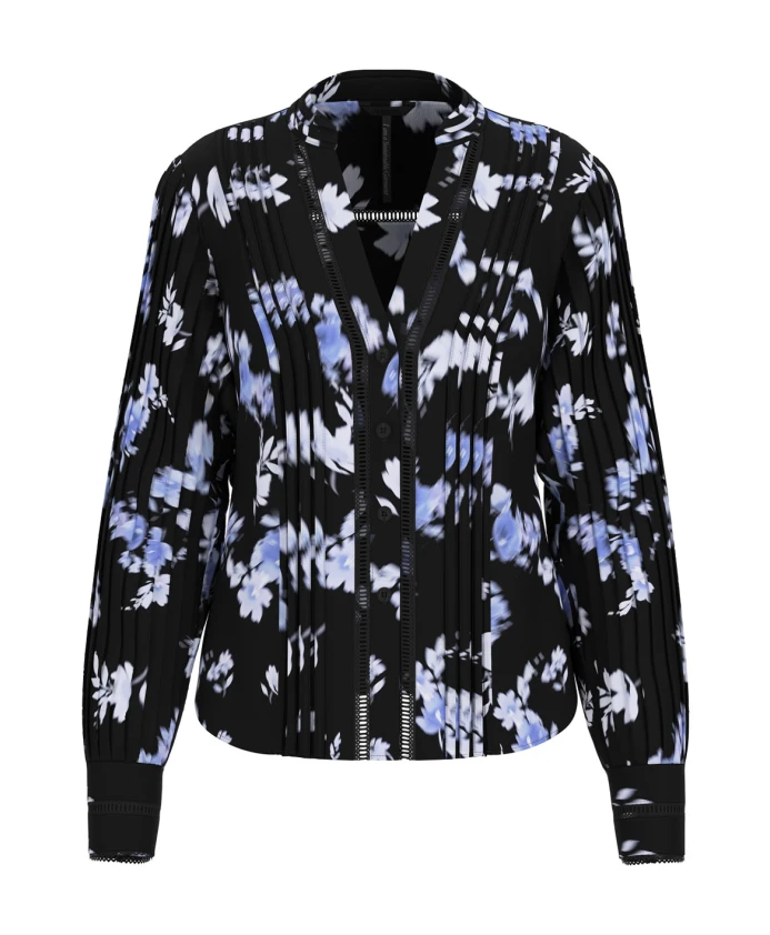 Элегантная блузка с V-образным вырезом Guess, черный
Элегантная блузка с V-образным вырезом Guess, черный