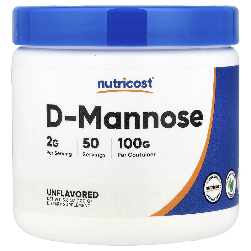 Nutricost, D-манноза, без добавок, 100 г (3,6 унции) 
Nutricost, D-манноза, без добавок, 100 г (3,6 унции)