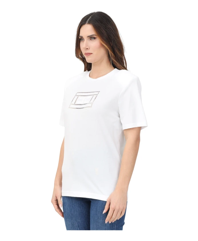 Белая футболка с геометрическим узором Elisabetta Franchi, белый
Белая футболка с геометрическим узором Elisabetta Franchi, белый