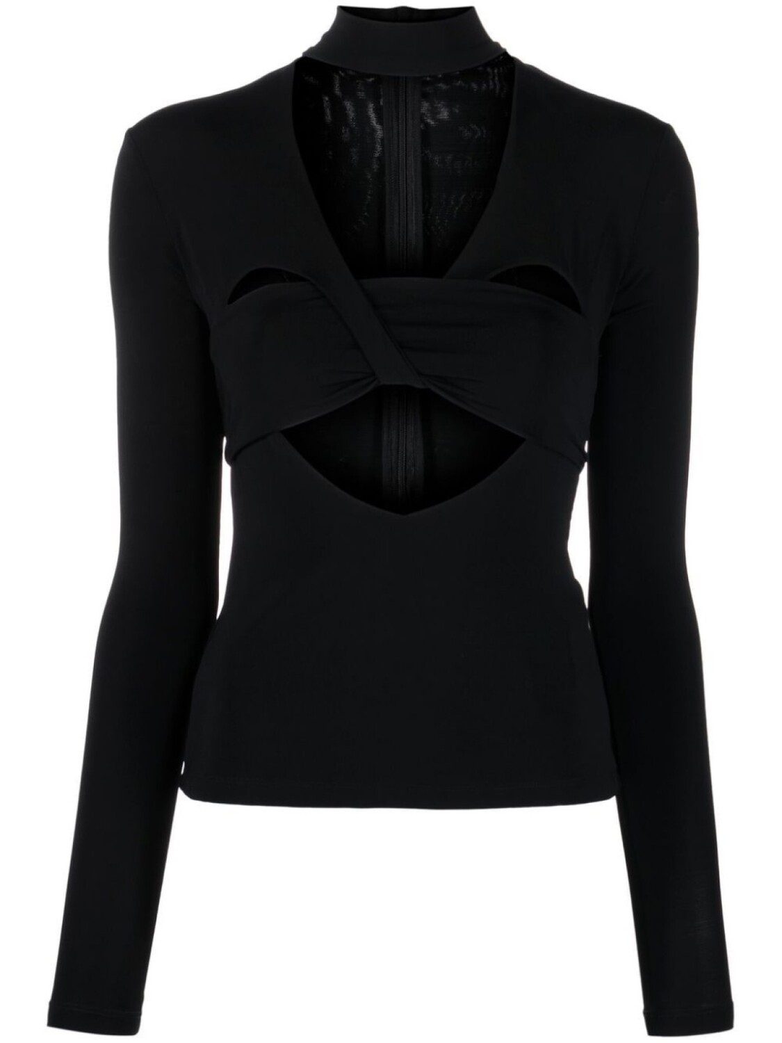 AMBUSH топ с высоким воротником и вырезами, черный
AMBUSH топ с высоким воротником и вырезами, черный