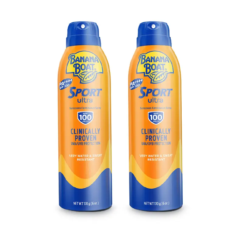 Спрей для ремонта на открытом воздухе с защитой от ультрафиолета, Waterproof и Sweatproof BANANA BOAT
Спрей для ремонта на открытом воздухе с защитой от ультрафиолета, Waterproof и Sweatproof BANANA BOAT