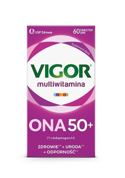 Vigor Multiwitamina Ona 50+ поливитамины для женщин, 60 шт.
Vigor Multiwitamina Ona 50+ поливитамины для женщин, 60 шт.