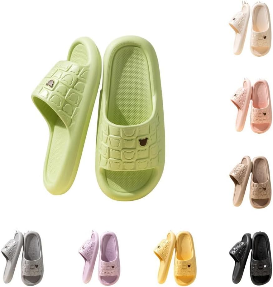 Женские тапочки ALBIVA с милым медвежонком, летние, мягкая подошва, нескользящие сандалии для дома и улицы, кавайные подарки для женщин и мужчин, зеленый
Женские тапочки ALBIVA с милым медвежонком, летние, мягкая подошва, нескользящие сандалии для дома и улицы, кавайные подарки для женщин и мужчин, зеленый