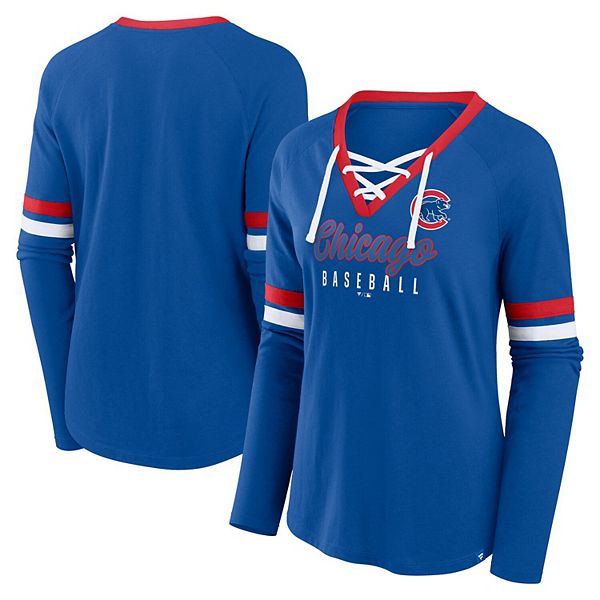 Женская футболка с длинным рукавом raglan и шнуровкой royal chicago cubs won & done Fanatics
Женская футболка с длинным рукавом raglan и шнуровкой royal chicago cubs won & done Fanatics