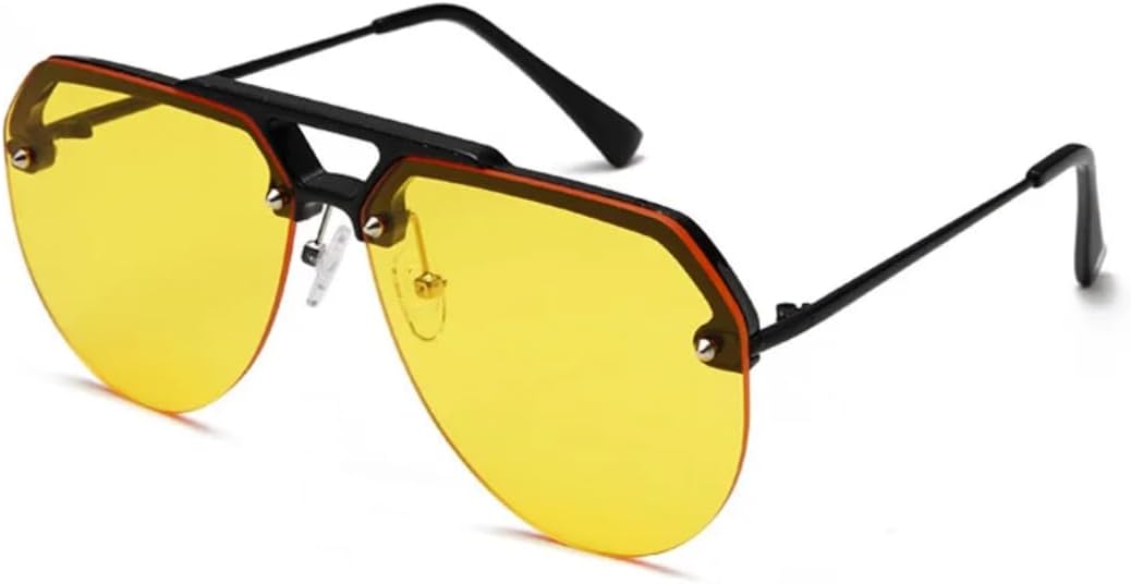 Солнцезащитные очки для мужчин и женщин - защита от УФ-излучения UV400 - без оправы, увеличенного размера, зелено-серые, для занятий спортом на открытом воздухе и вождения DSVIGF, Black-yellow
Солнцезащитные очки для мужчин и женщин - защита от УФ-излучения UV400 - без оправы, увеличенного размера, зелено-серые, для занятий спортом на открытом воздухе и вождения DSVIGF, Black-yellow