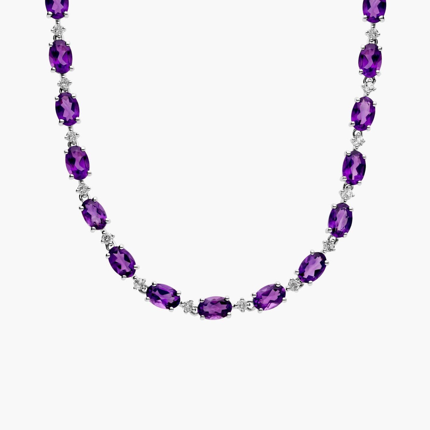 Ожерелье Eternity с овальным аметистом и белым топазом из стерлингового серебра Blue Nile
Ожерелье Eternity с овальным аметистом и белым топазом из стерлингового серебра Blue Nile