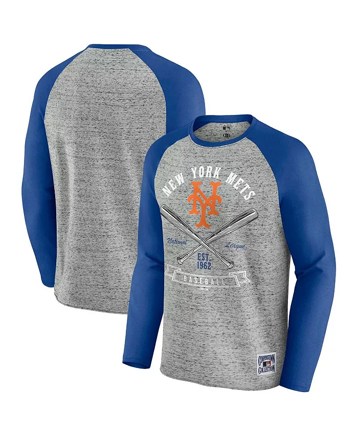 Мужская бейсбольная футболка New York Mets с регланными рукавами и рваным краем, длинный рукав, цвет вересково-серый Fanatics
Мужская бейсбольная футболка New York Mets с регланными рукавами и рваным краем, длинный рукав, цвет вересково-серый Fanatics