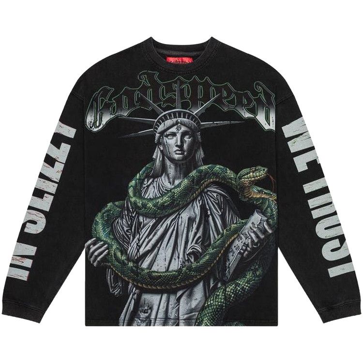 Футболка Godspeed Top 5 Slizzy Long-Sleeve T-Shirt, Black Wash 
Футболка Godspeed Top 5 Slizzy Long-Sleeve T-Shirt, Black Wash