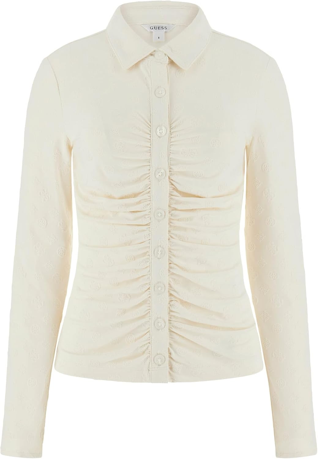 Женский топ Guess с длинными рукавами и сборкой Nyna, Dove White
Женский топ Guess с длинными рукавами и сборкой Nyna, Dove White