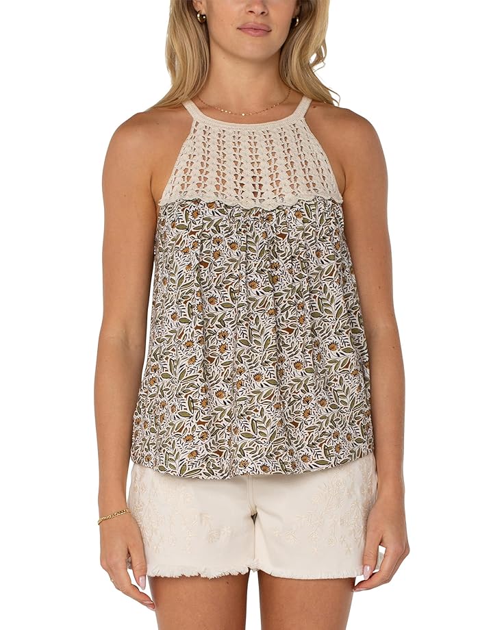 Топ Liverpool Los Angeles Sleeveless Woven Halter with Crochet Top, цвет Olive Leaf/Cream
Топ Liverpool Los Angeles Sleeveless Woven Halter with Crochet Top, цвет Olive Leaf/Cream