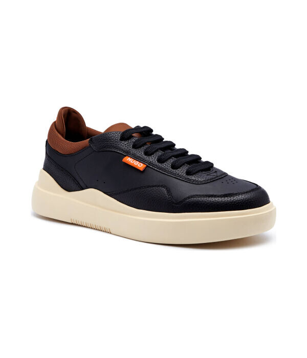 Кроссовки мужские Hugo из натуральной кожи, черный 
Кроссовки мужские Hugo из натуральной кожи, черный