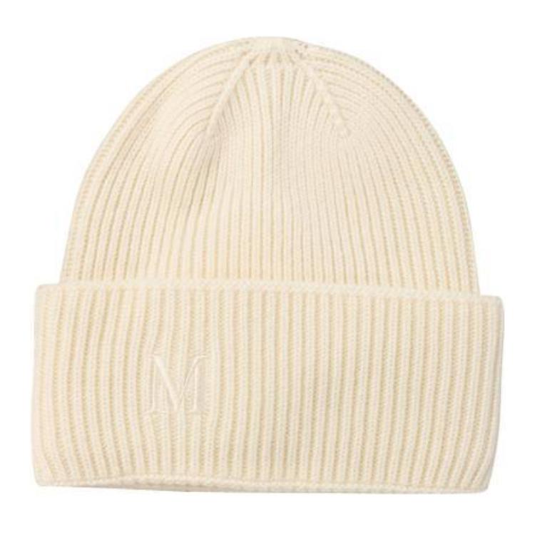 Шапка ребристая с вышитым логотипом MaxMara 
Шапка ребристая с вышитым логотипом MaxMara