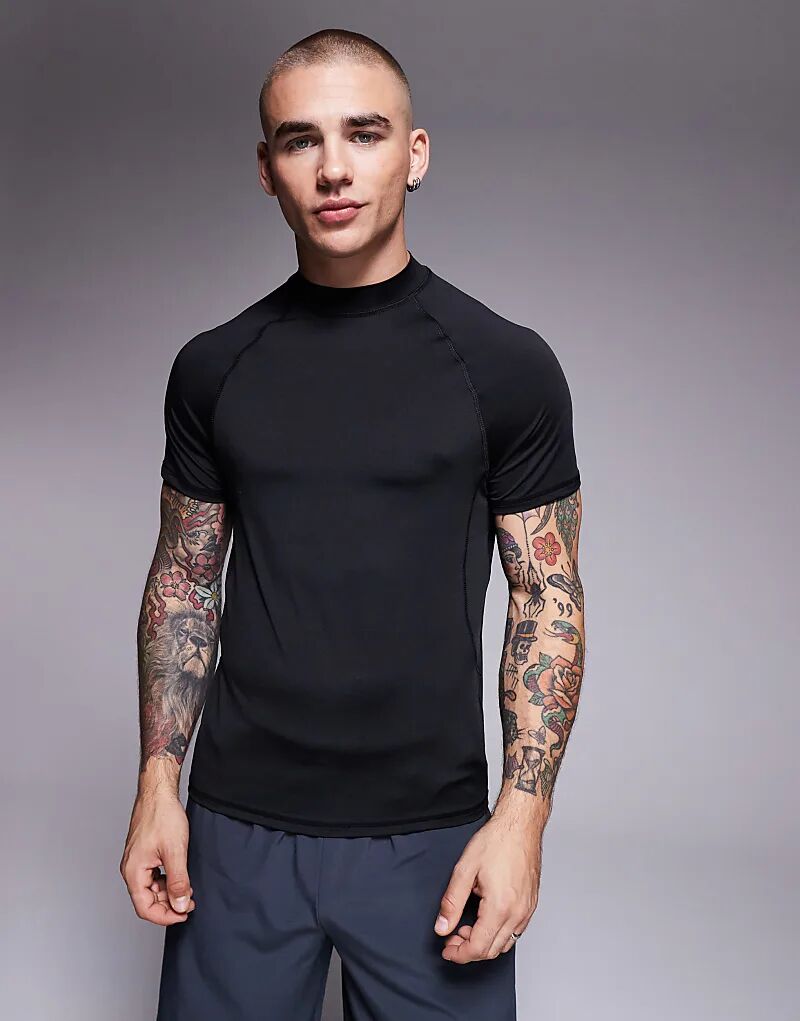 4505 Muscle Fit Быстросохнущая футболка базового слоя с декоративными швами и воротником-стойкой, черного цвета
4505 Muscle Fit Быстросохнущая футболка базового слоя с декоративными швами и воротником-стойкой, черного цвета