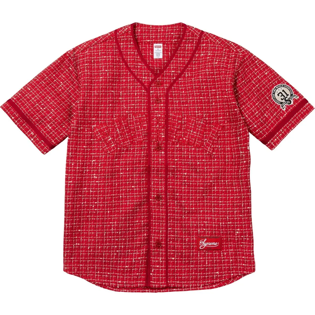 FW25 WEEK13 Бейсбольное джерси букле Бейсбольная куртка унисекс Supreme, красный/красный
FW25 WEEK13 Бейсбольное джерси букле Бейсбольная куртка унисекс Supreme, красный/красный